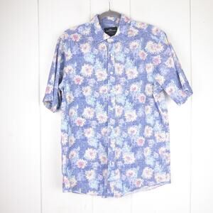 Rodd and Gun Shirt Mens SZ M Short Sleeve Button Up Faded Floral Vacation Travel